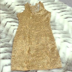 Gold shimmer cocktail / party dress